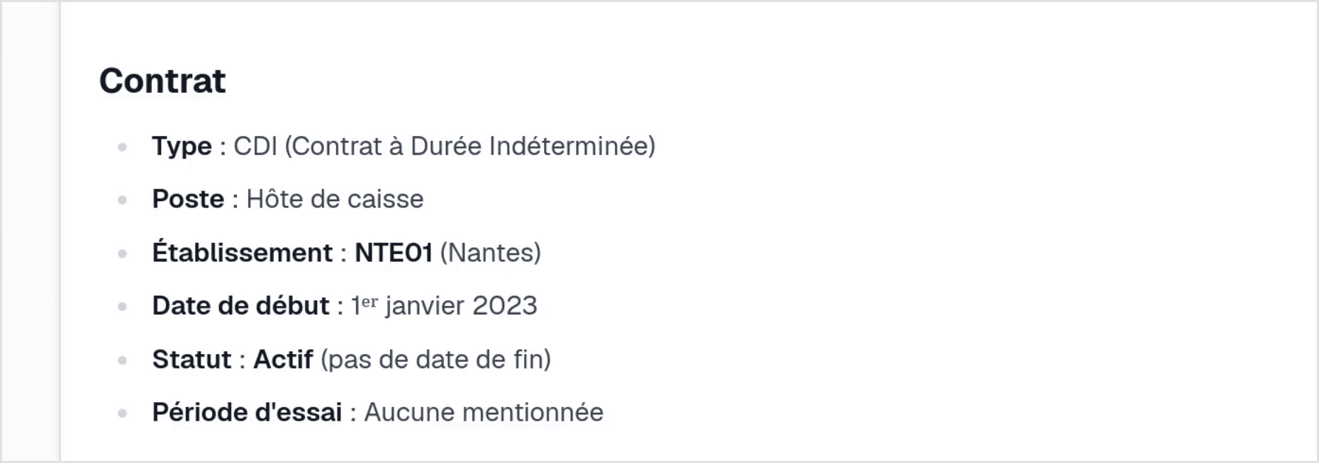 Détails du contrat d'un salarié